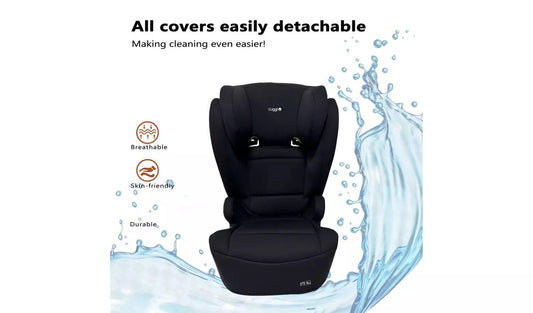 Cuggl high back booster with fully detachable, washable covers
