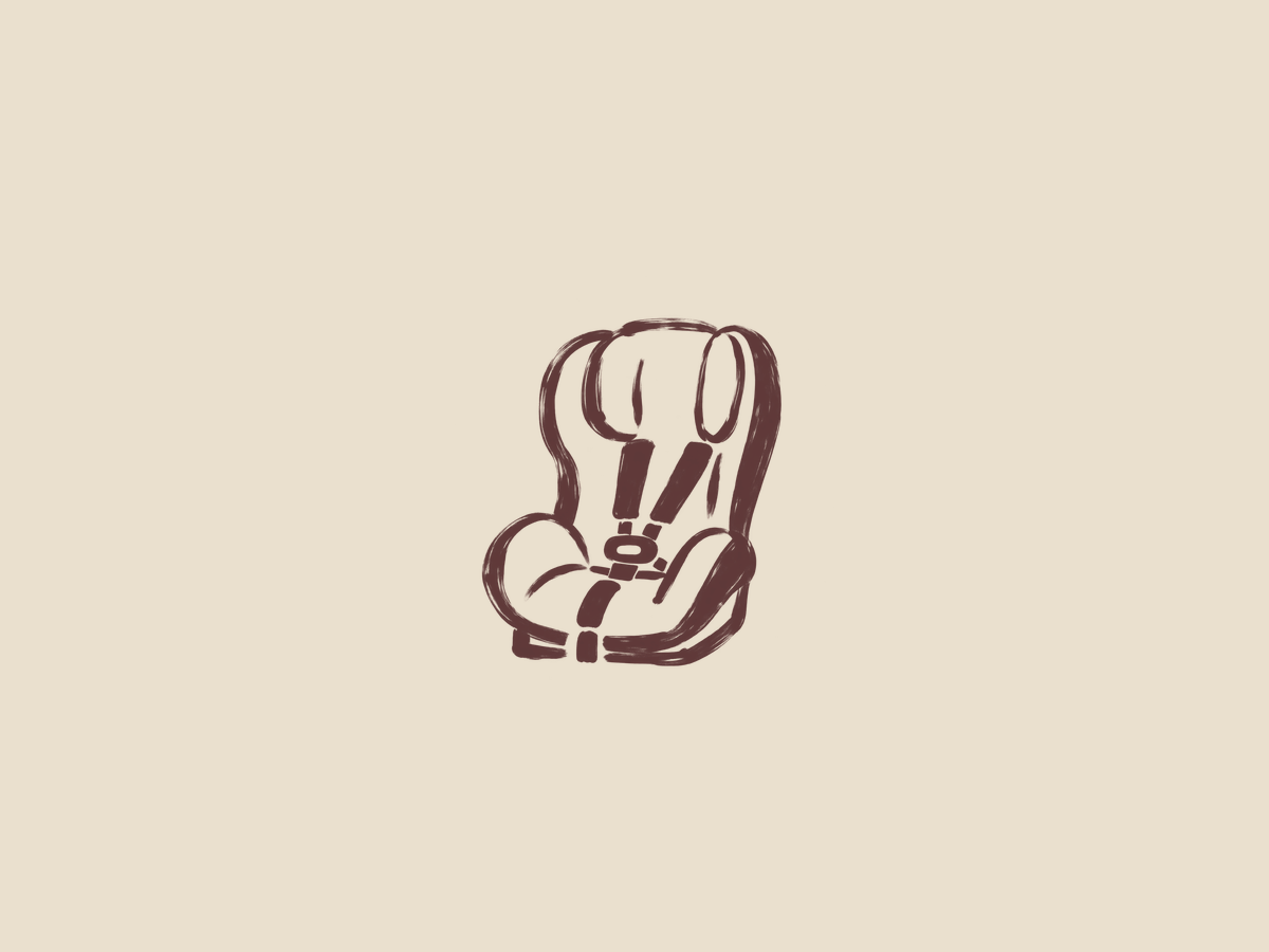 Illustrated car seat icon — car seats and boosters for hire in Edinburgh
