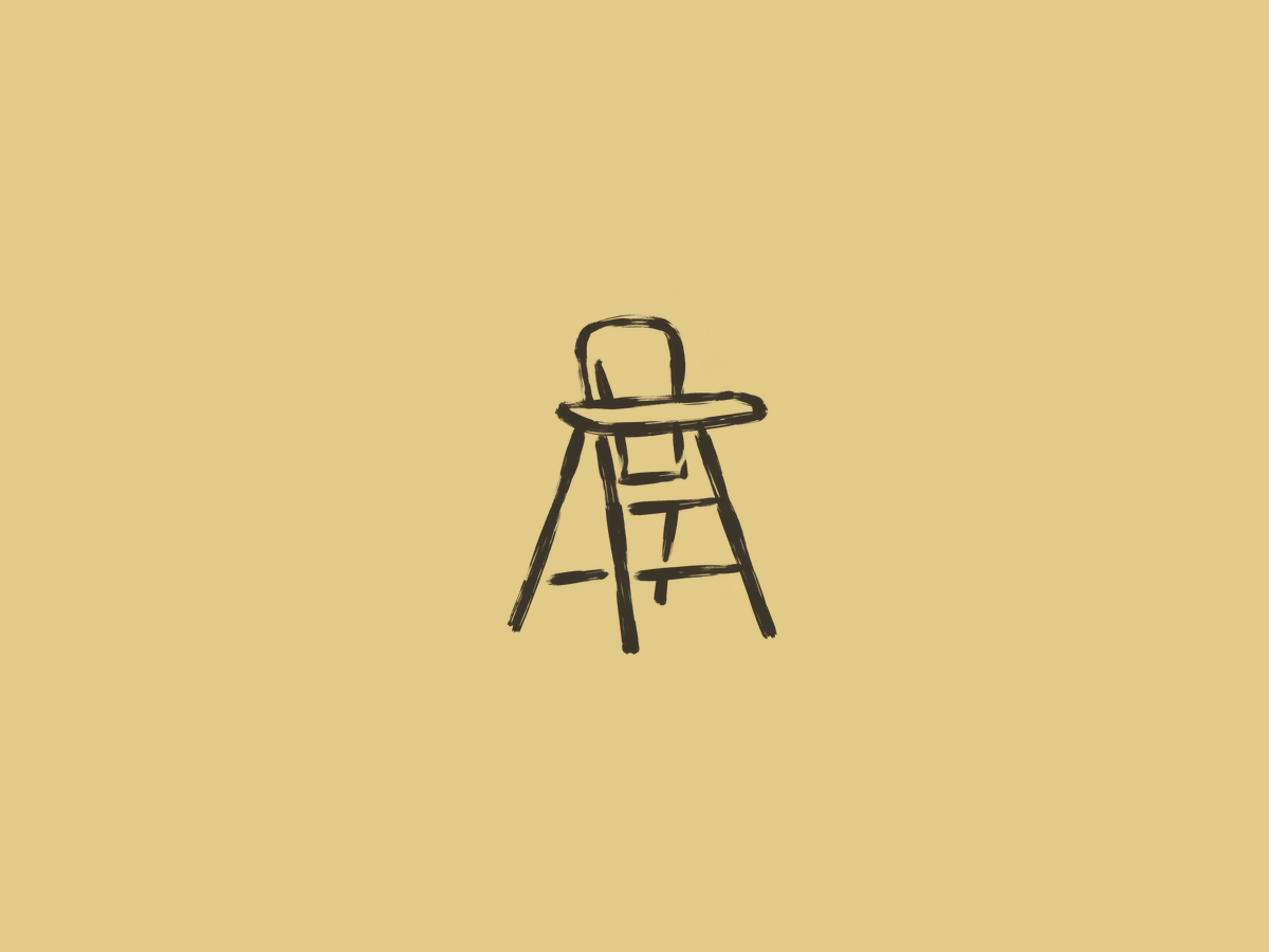 Illustrated high chair icon — high chairs for hire in Edinburgh