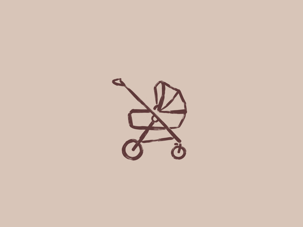 Illustrated pram icon — strollers and prams for hire in Edinburgh