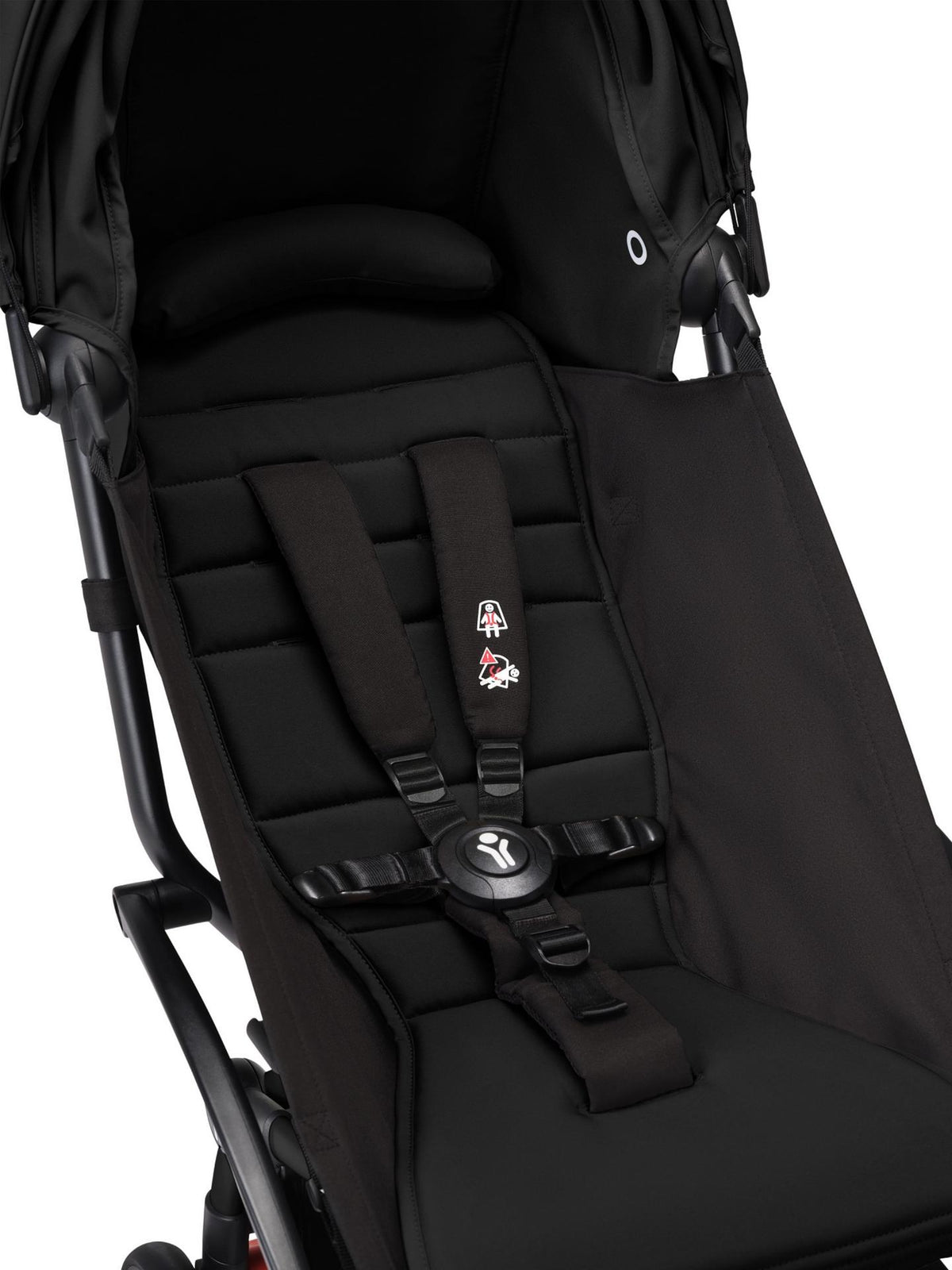 Close-up of the BABYZEN YOYO2 seat and five-point harness