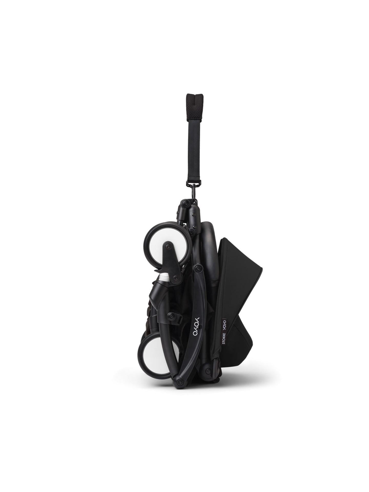 BABYZEN YOYO2 folded with its carry strap attached