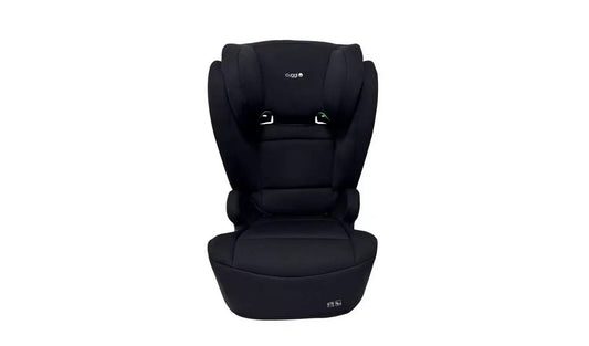 Cuggl i-Size high back booster car seat in black, front view