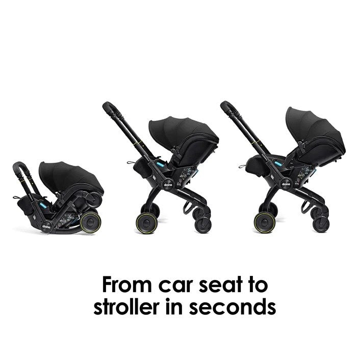 Doona X converting from car seat to stroller in seconds
