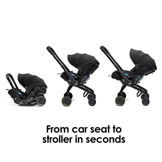 Doona X converting from car seat to stroller in seconds