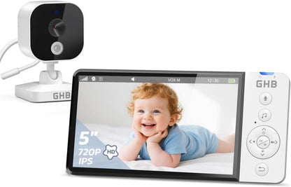 GHB video baby monitor with a 5 inch 720p screen and camera