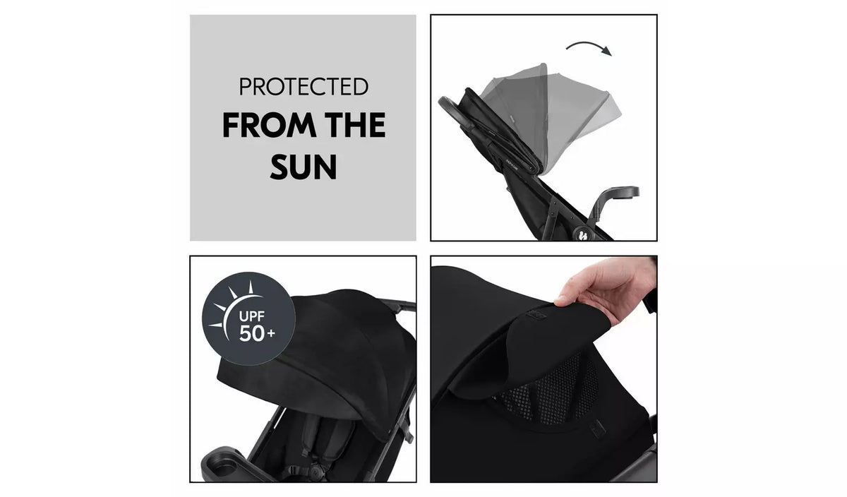 Hauck Shop N Care pushchair with its extendable UPF 50+ sun canopy