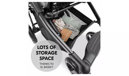 XL shopping basket underneath the Hauck Shop N Care pushchair