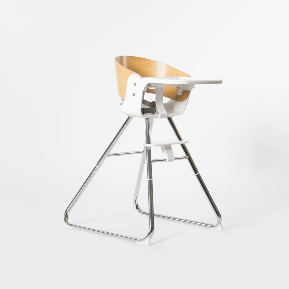 iCandy MiChair high chair with its tray, three-quarter view