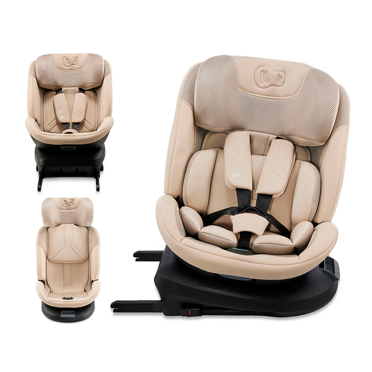 Kinderkraft XPEDITION 3 i-Size car seat shown in its three configurations