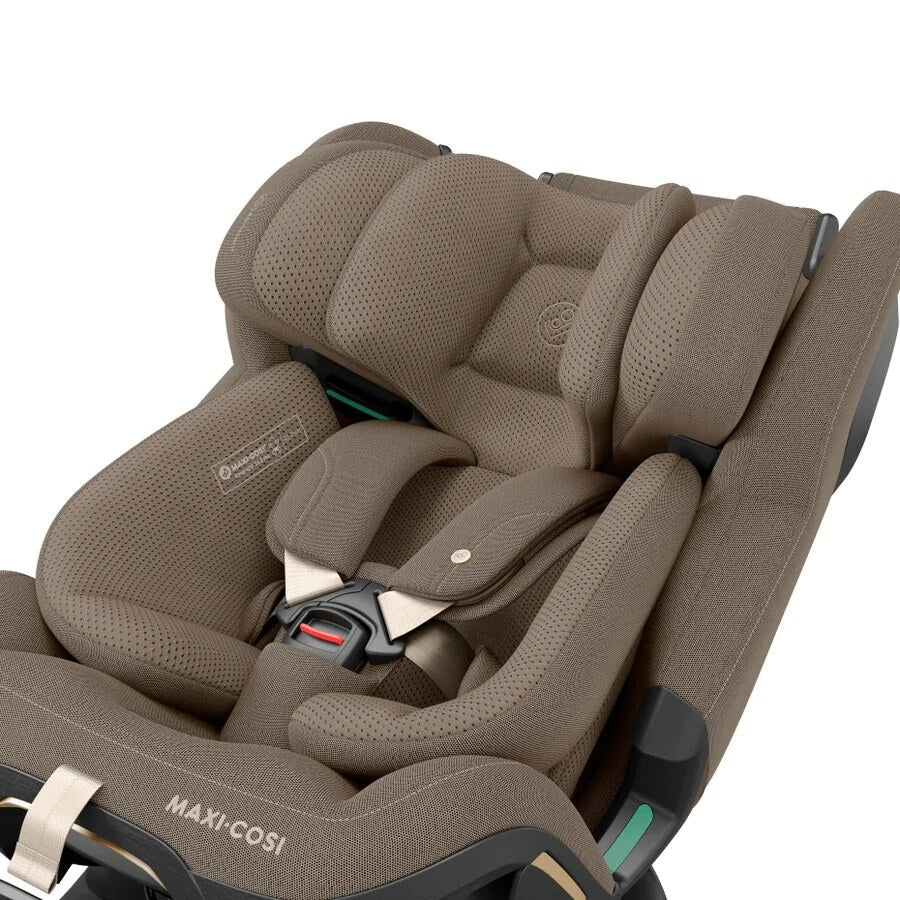 Close-up of the padded seat of the Maxi-Cosi Emerald 360 Pro car seat