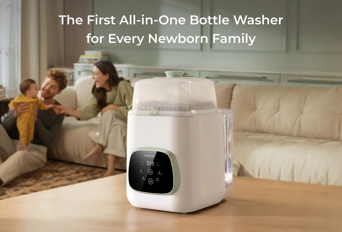 Momcozy KleanPal Pro all-in-one bottle washer in a living room
