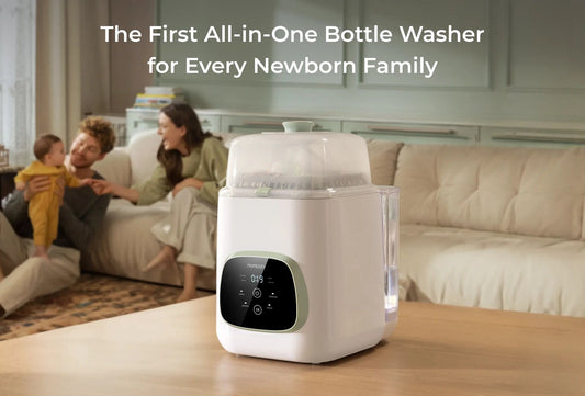 Momcozy KleanPal Pro all-in-one bottle washer in a living room