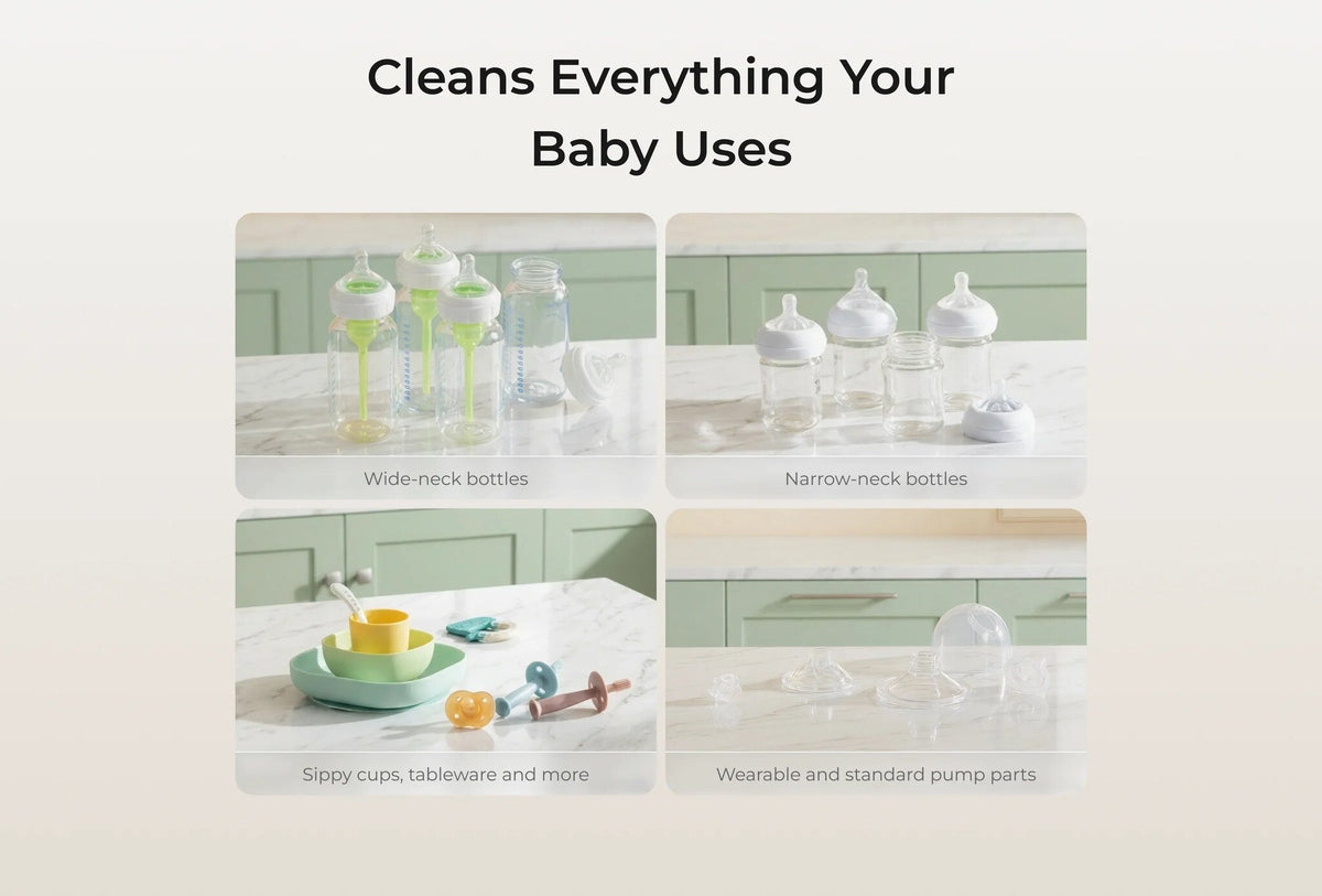 Momcozy KleanPal Pro cleaning bottles, teats and weaning dishes