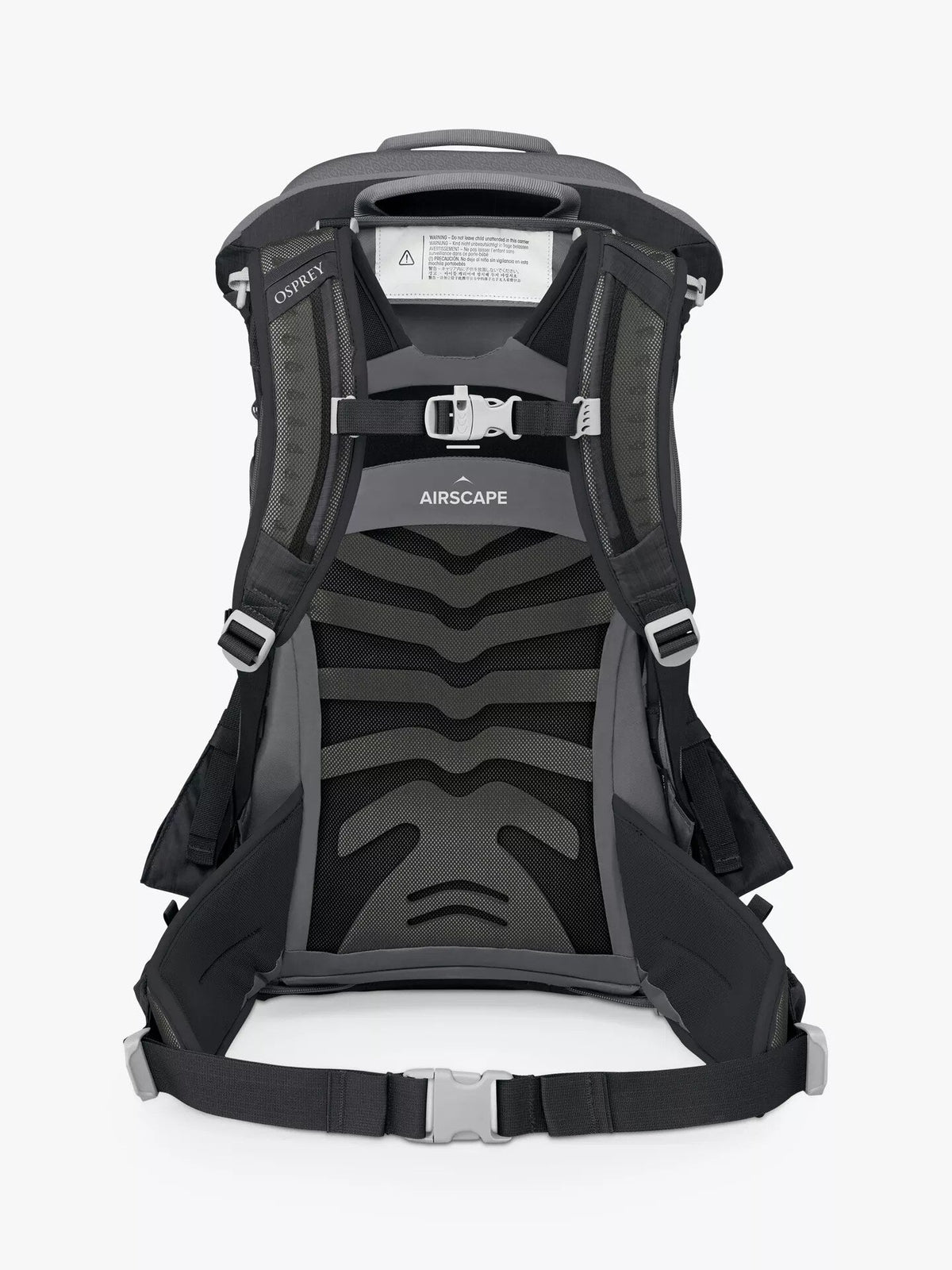Airscape ventilated back panel of the Osprey Poco LT child carrier