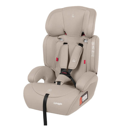 Puggle Maxi Gro Comfort Plus car seat in cashmere, front view