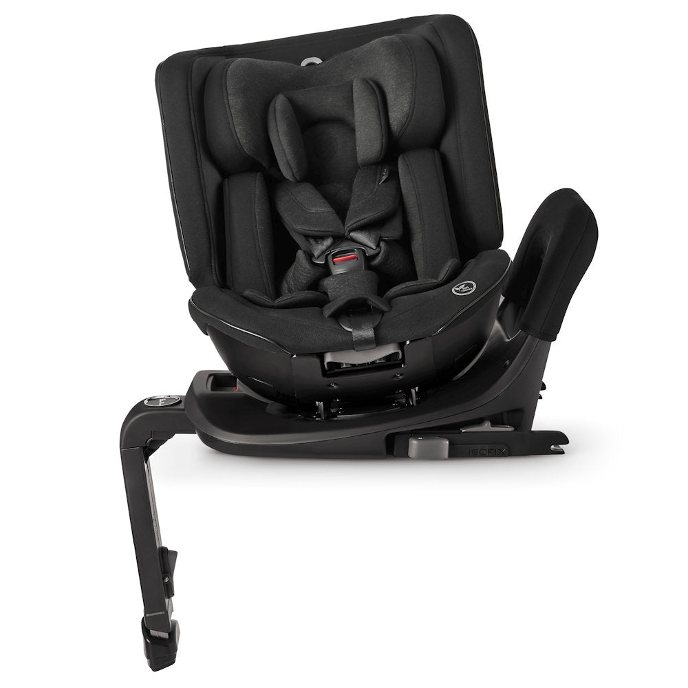 Silver Cross Motion All Size 360 car seat rotated towards the car door